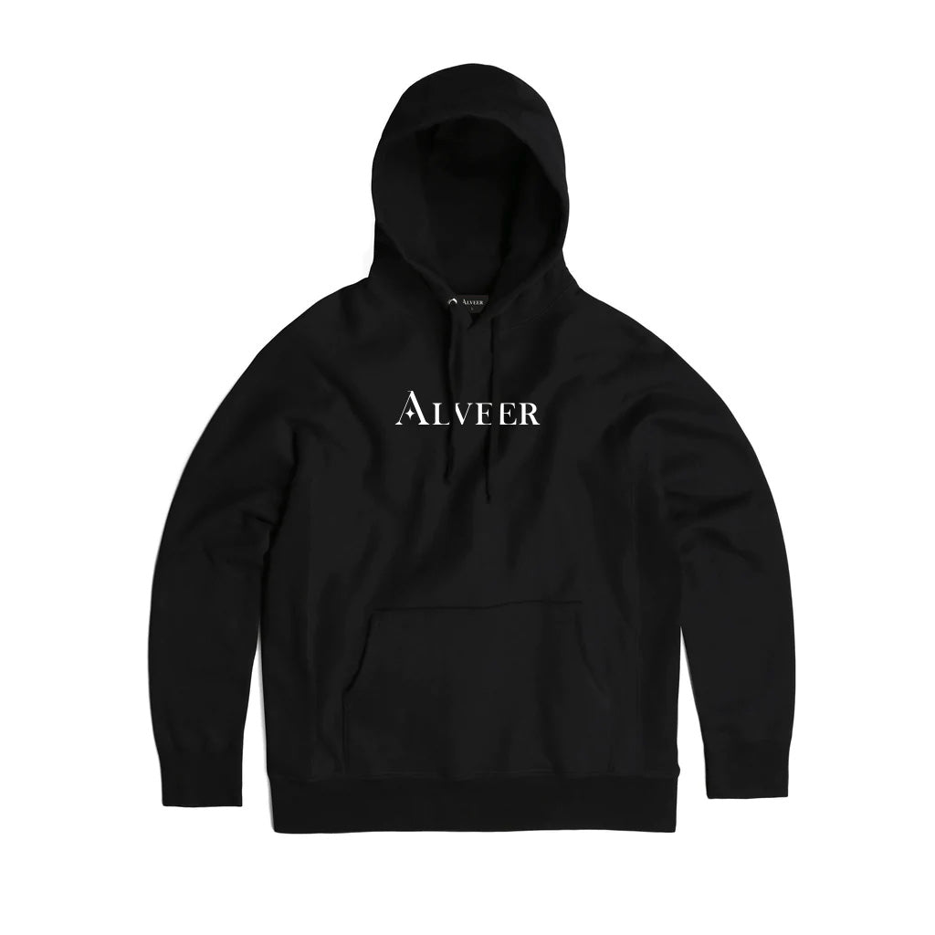 Alveer Men's Midweight Black Hoodie