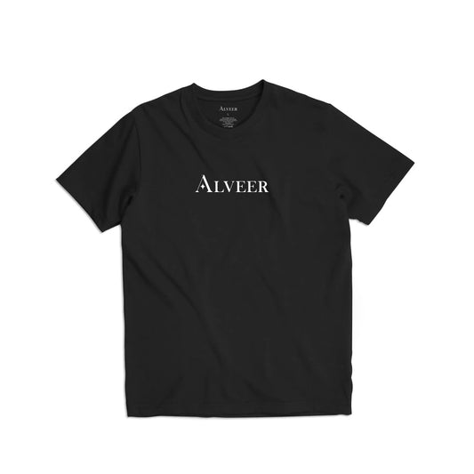 Alveer Men's Black Tee Made of high-quality 100% cotton